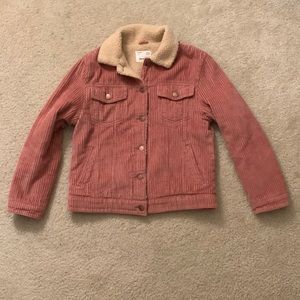 Zara Kids dark pink corduroy jacket